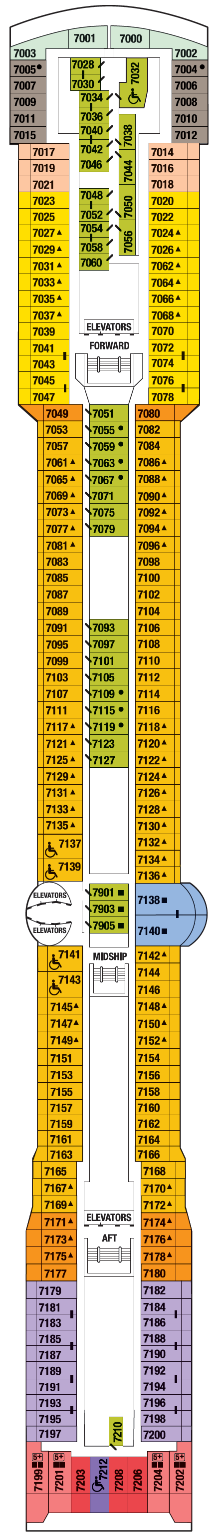 Deck plan for VISTA DECK 7