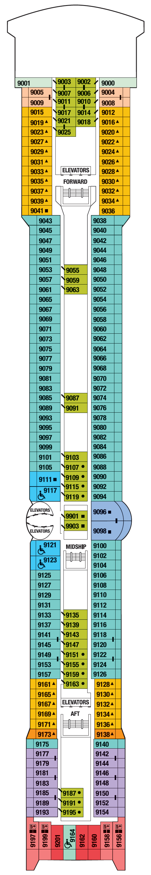 Deck plan for SKY DECK 9