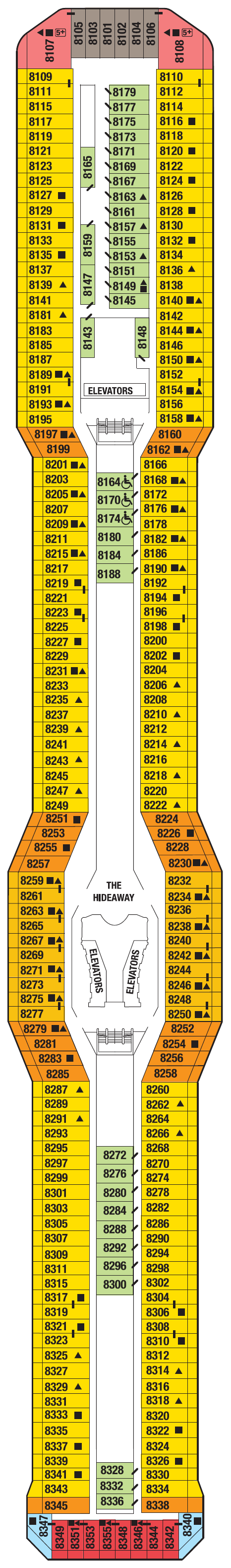 Deck plan for VISTA DECK 