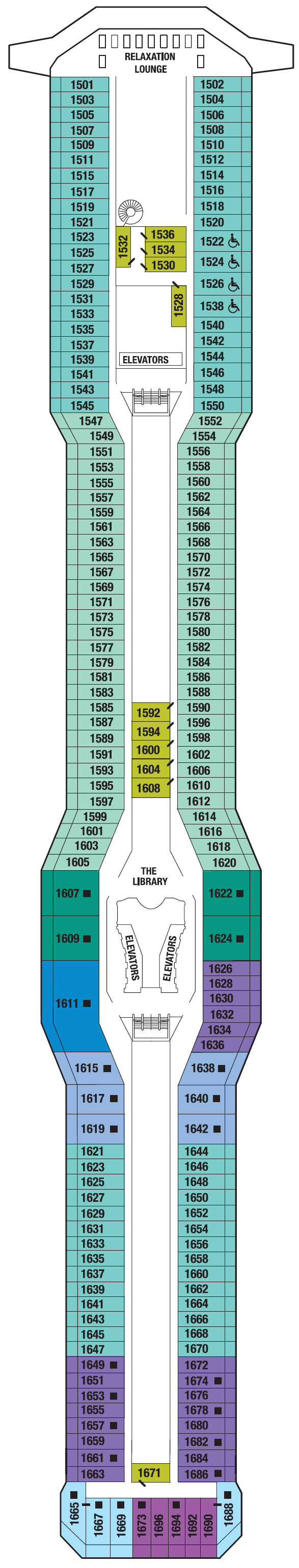 Deck plan for PENTHOUSE DECK 11