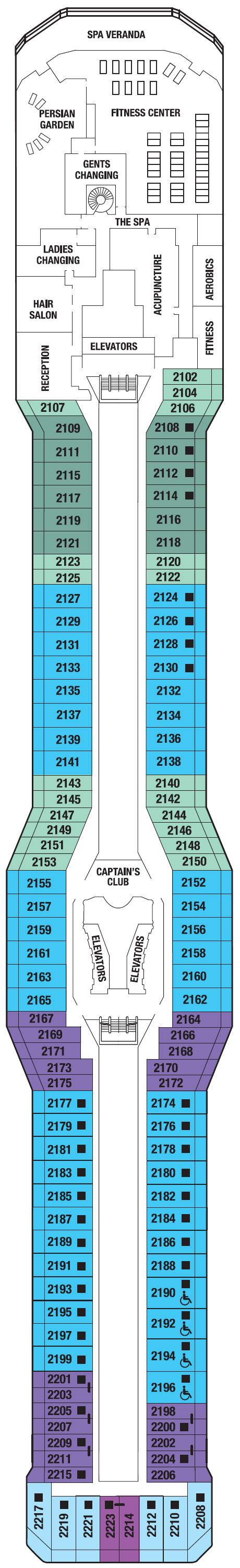 Deck plan for RESORT DECK 12