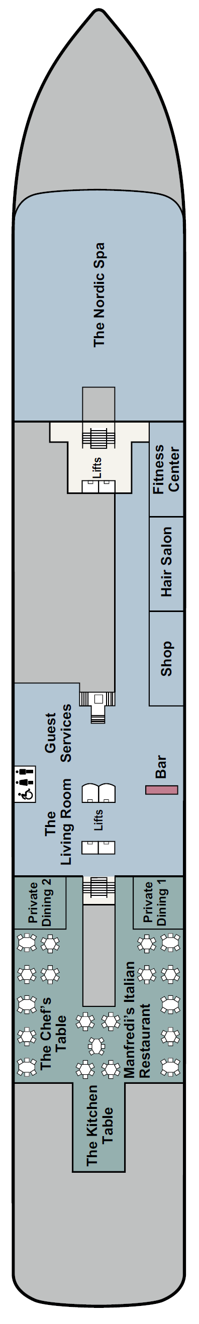 Deck plan for Deck 1