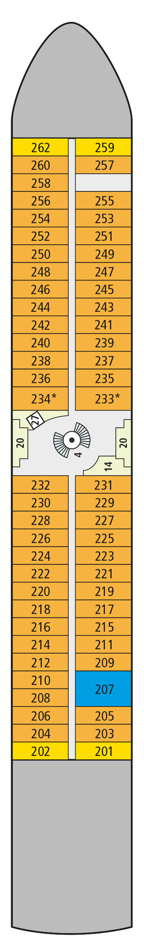 Deck plan for Deck 2