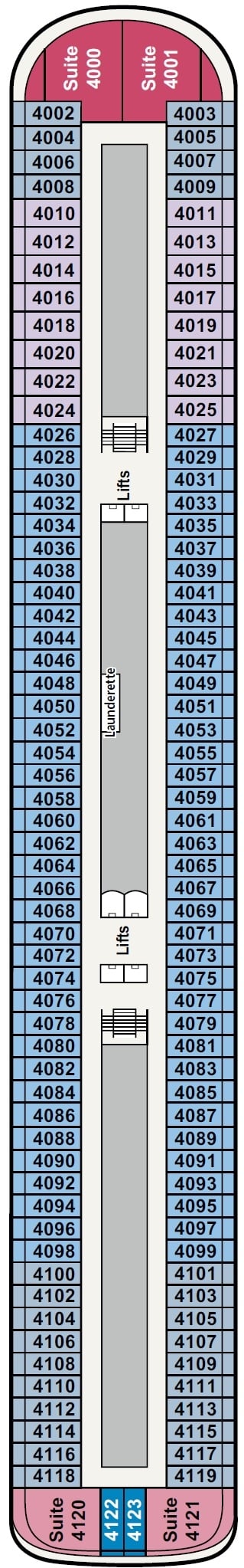 Deck plan for Deck 4