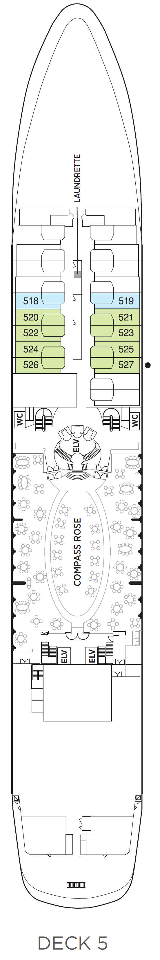 Deck plan for Deck 5
