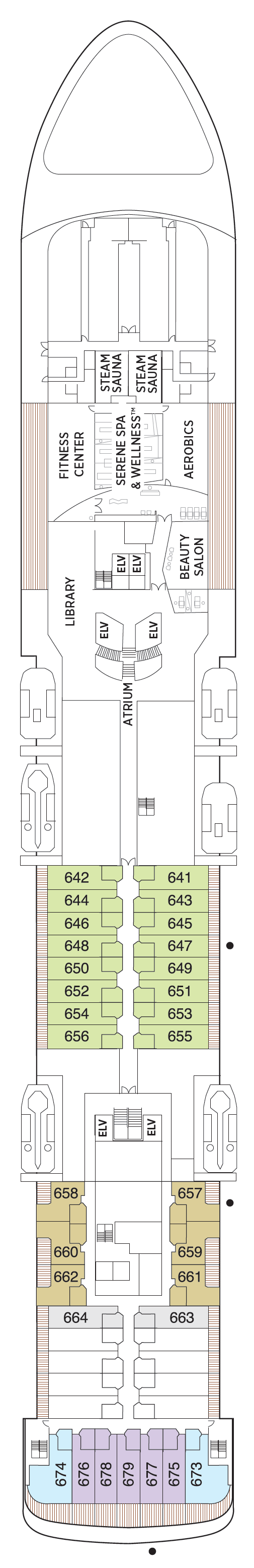 Deck plan for Deck 6