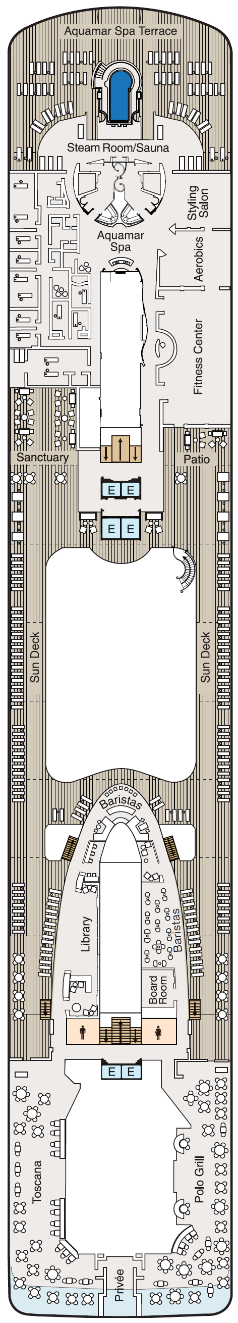 Deck plan for Deck 14