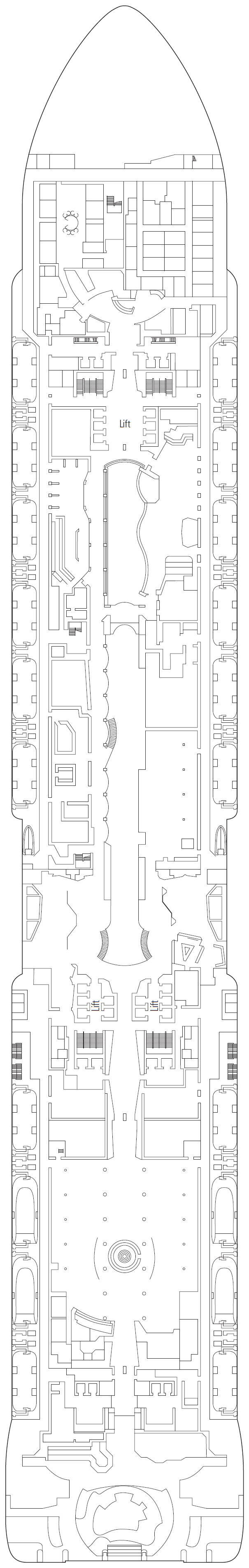 Deck plan for Deck 7