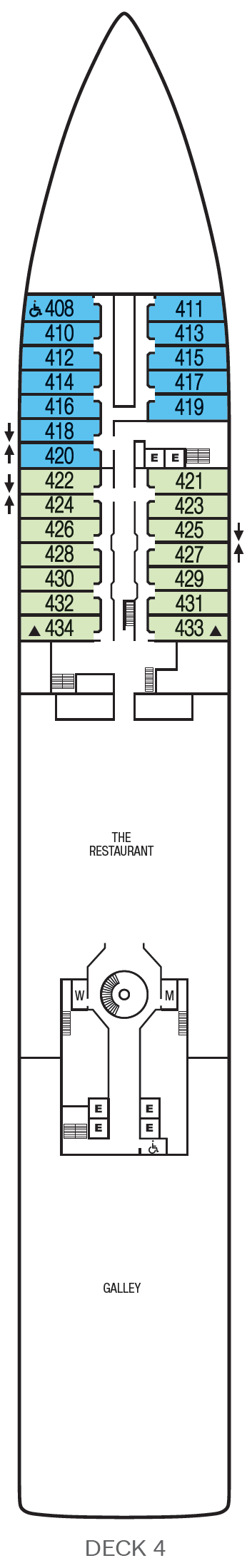 Deck plan for Deck 4