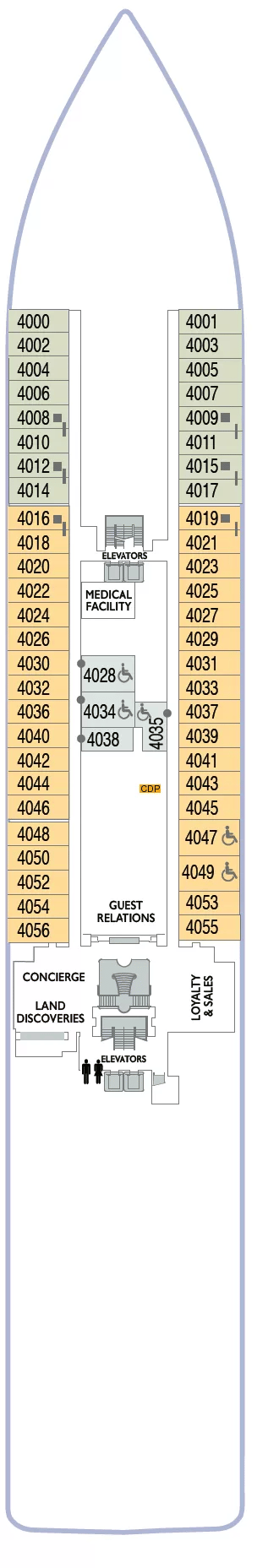 Deck plan for Deck 4
