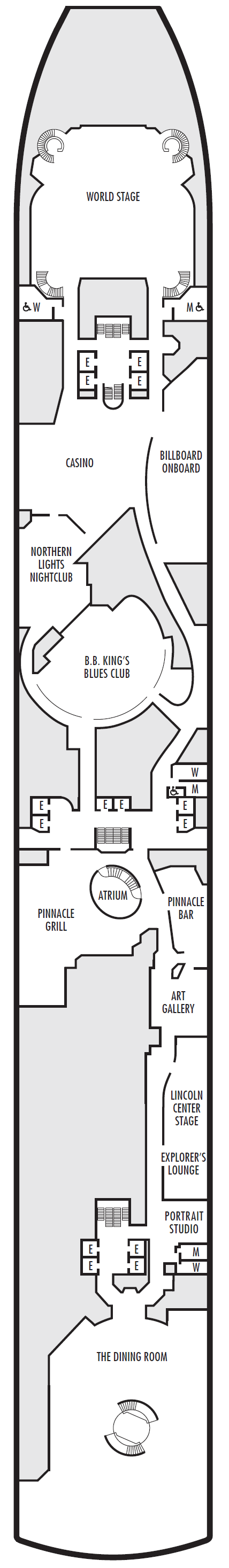 Deck plan for Lower Promenade