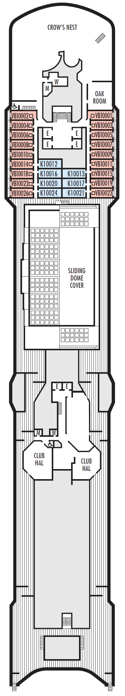 Deck plan for Observation