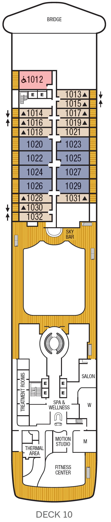 Deck plan for Deck 10