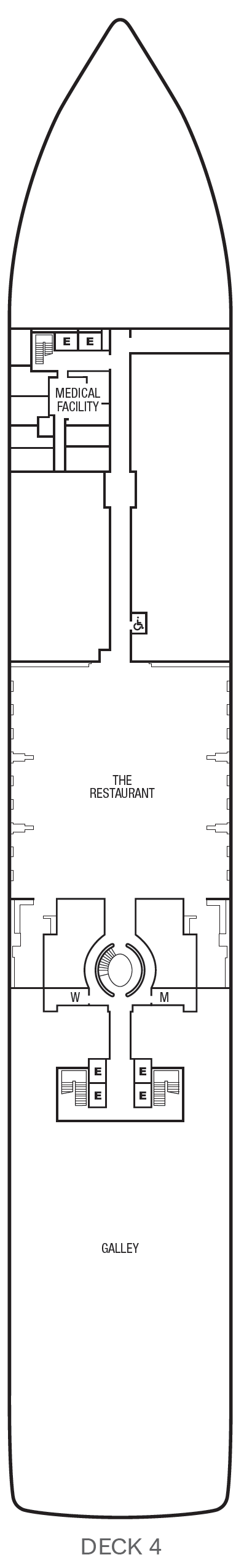 Deck plan for Deck 4