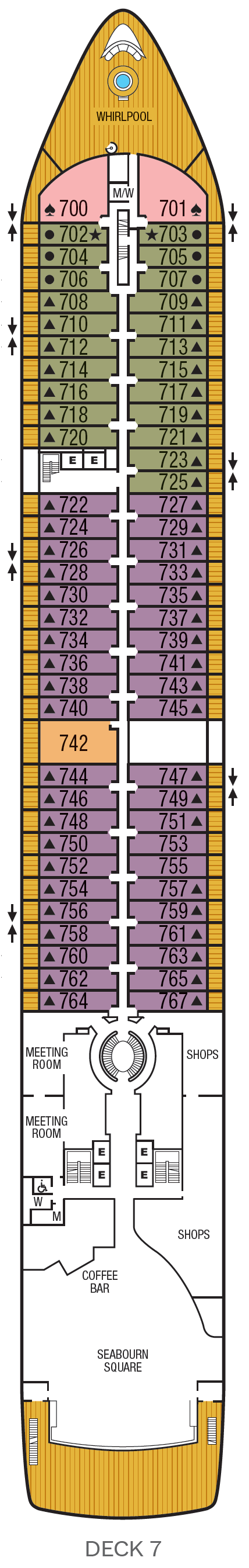 Deck plan for Deck 7
