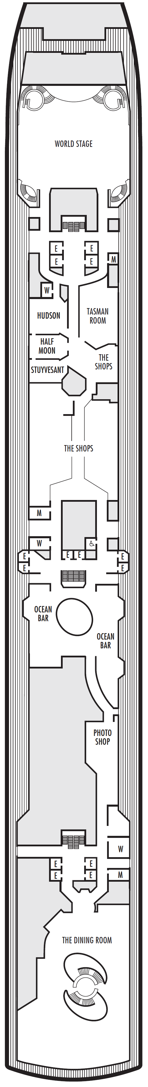 Deck plan for DECK 3 - PROMENADE DECK