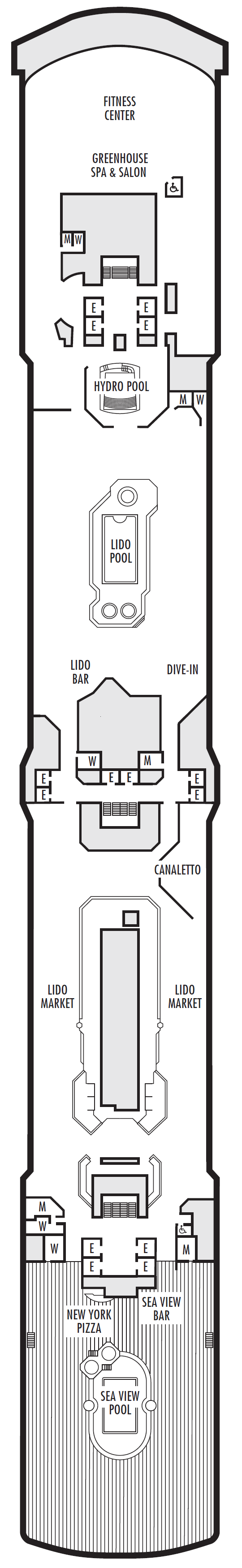 Deck plan for DECK 9 - LIDO DECK