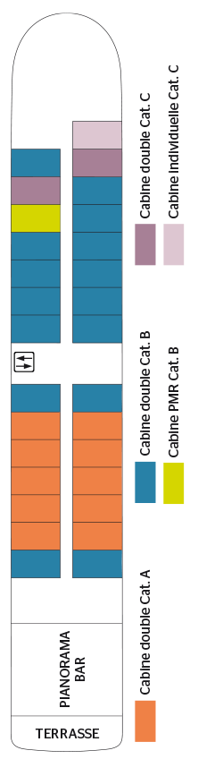 Deck plan for UPPER DECK