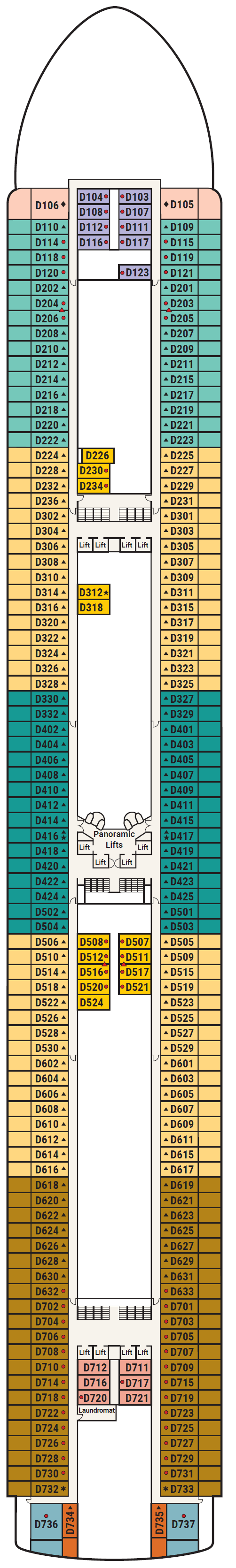 Deck plan for Deck 9 - Dolphin