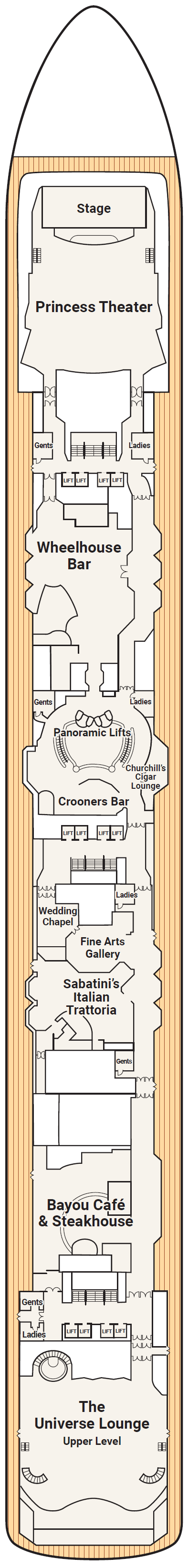 Deck plan for Deck 7 - Promenade