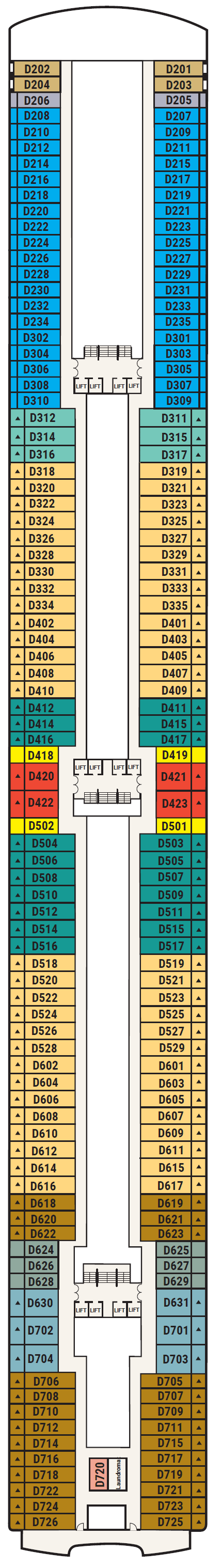 Deck plan for Deck 9 - Dolphin