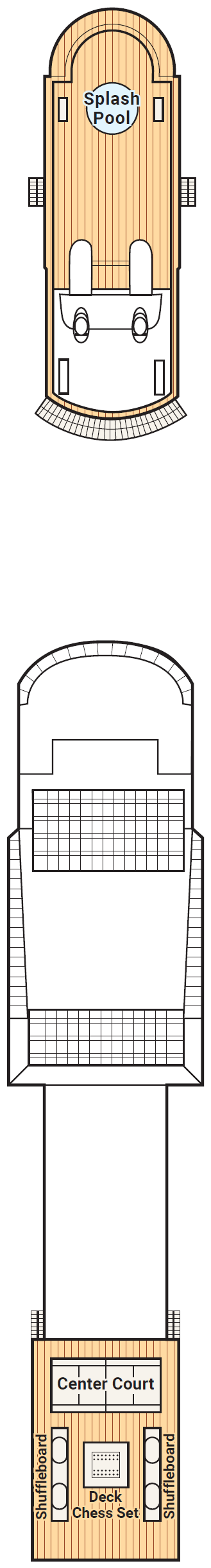 Deck plan for Deck 16 - Sports