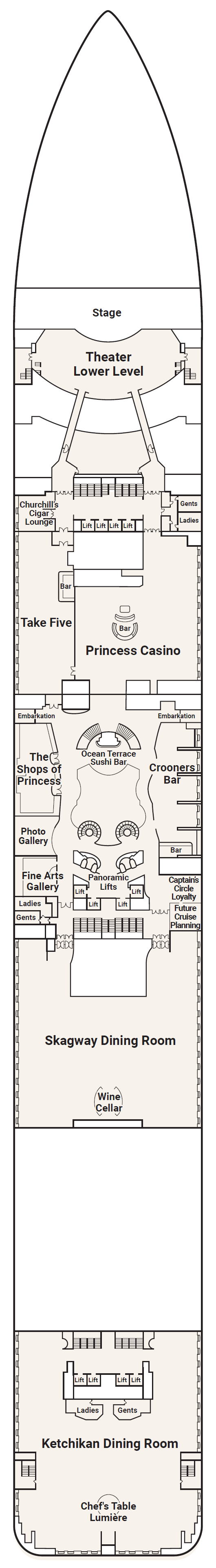 Deck plan for Deck 6 - Fiesta