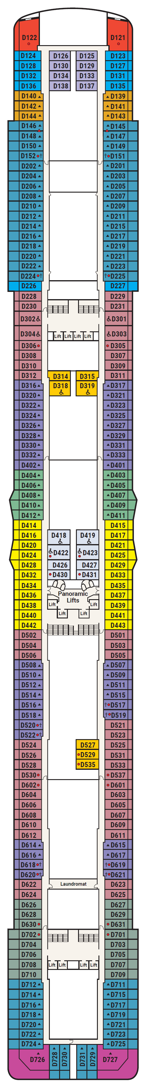 Deck plan for Deck 9 - Dolphin