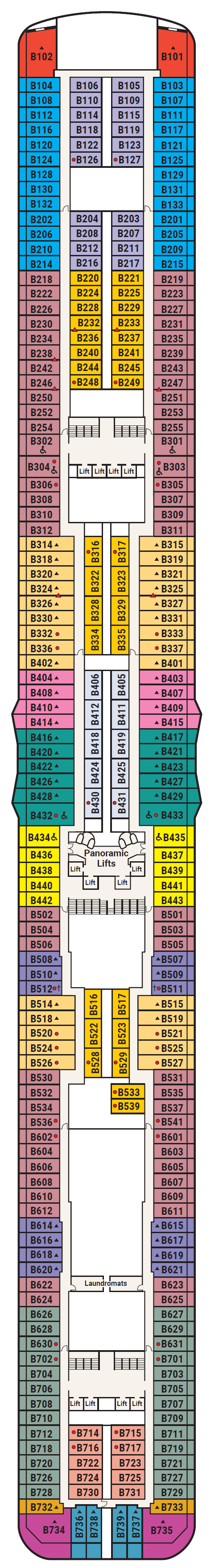 Deck plan for Deck 11 - Baja