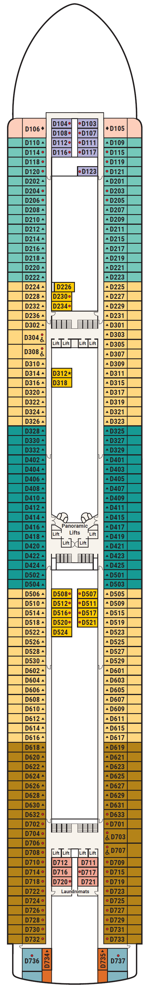 Deck plan for Deck 9 - Dolphin