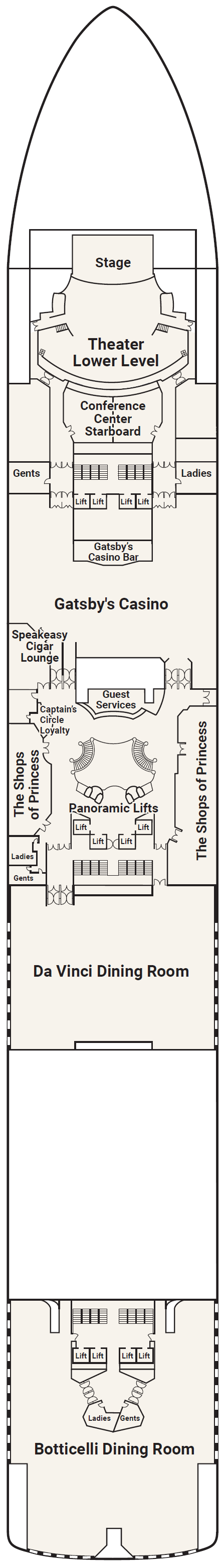 Deck plan for Deck 6 - Fiesta
