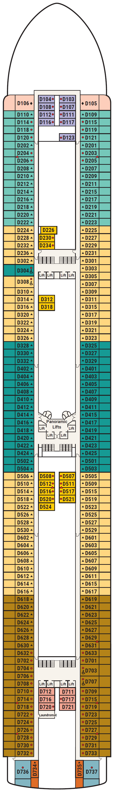 Deck plan for Deck 9 - Dolphin