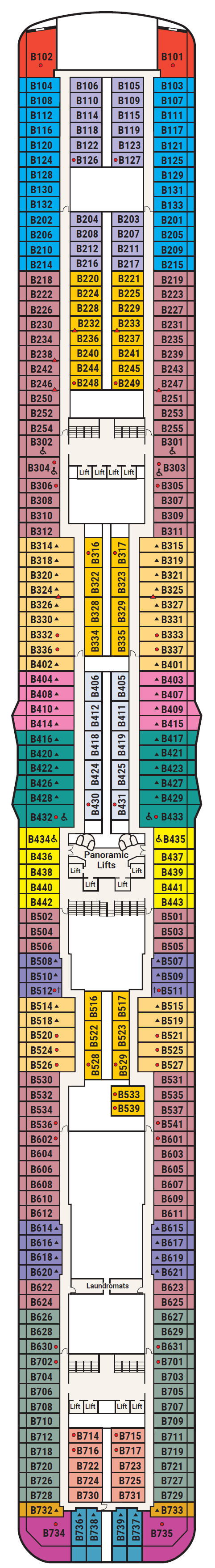 Deck plan for Deck 11 - Baja