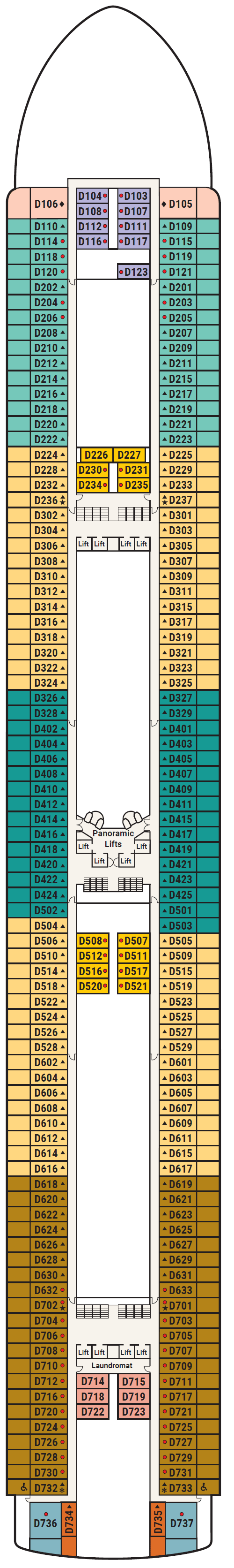 Deck plan for Deck 9 - Dolphin
