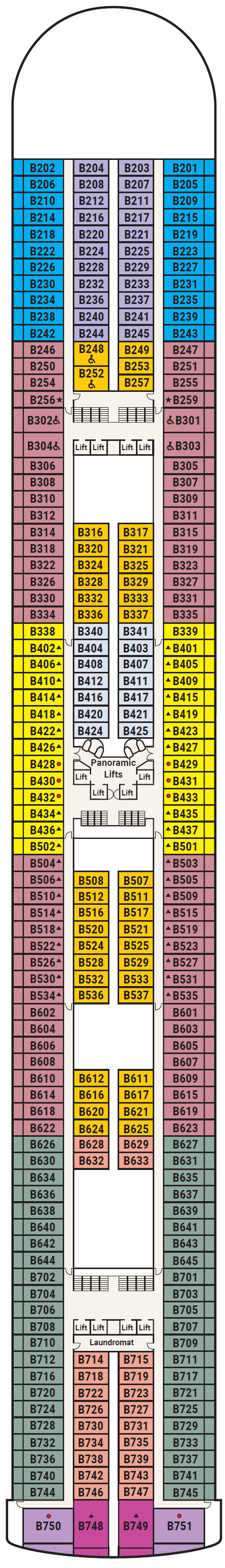 Deck plan for Deck 11 - Baja