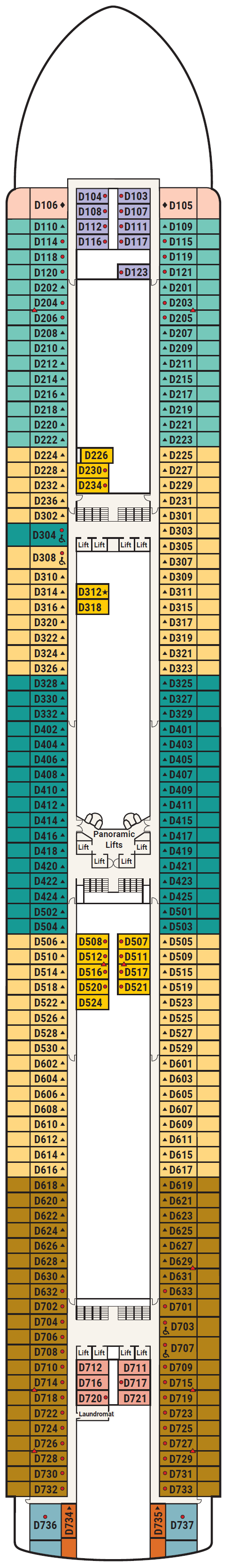 Deck plan for Deck 9 - Dolphin