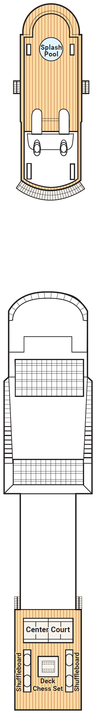 Deck plan for Deck 16 - Sports