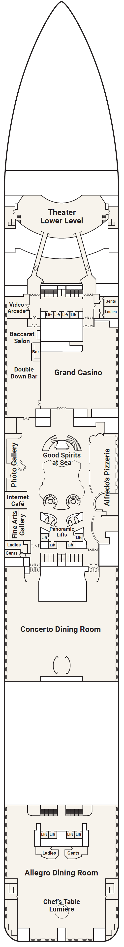 Deck plan for Deck 6 - Fiesta