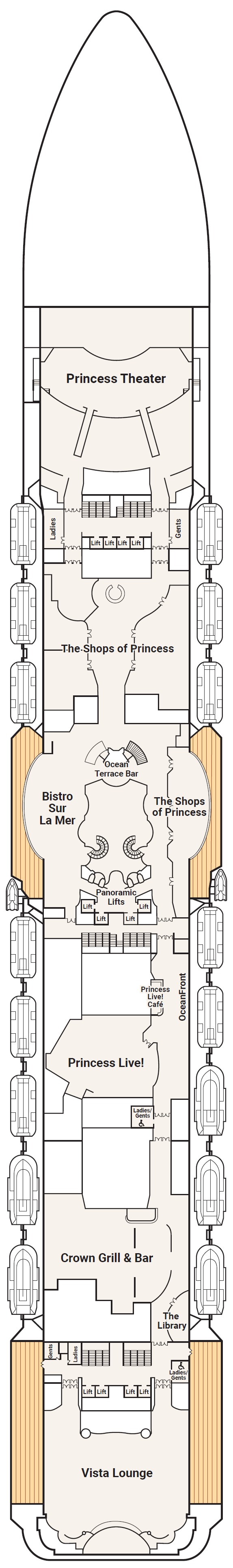 Deck plan for Deck 7 - Promenade