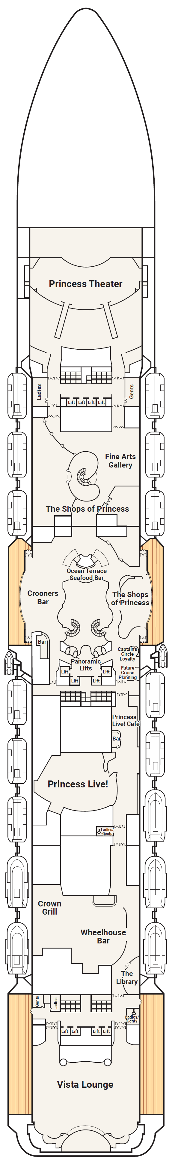 Deck plan for Deck 7 - Promenade