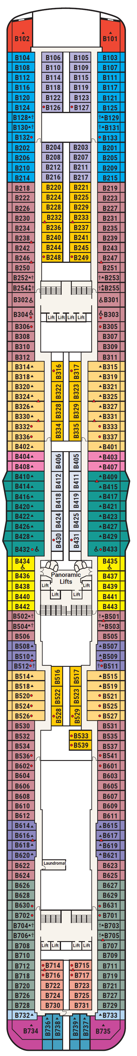 Deck plan for Deck 11 - Baja