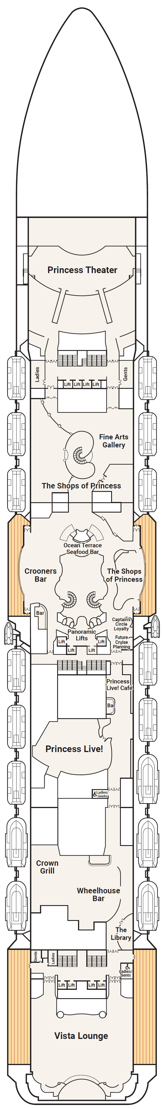 Deck plan for Deck 7 - Promenade