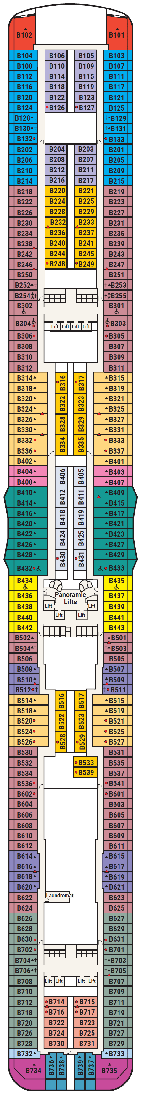 Deck plan for Deck 11 - Baja