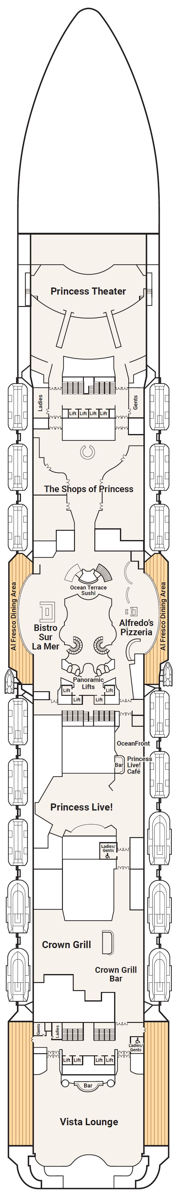 Deck plan for Deck 7 - Promenade