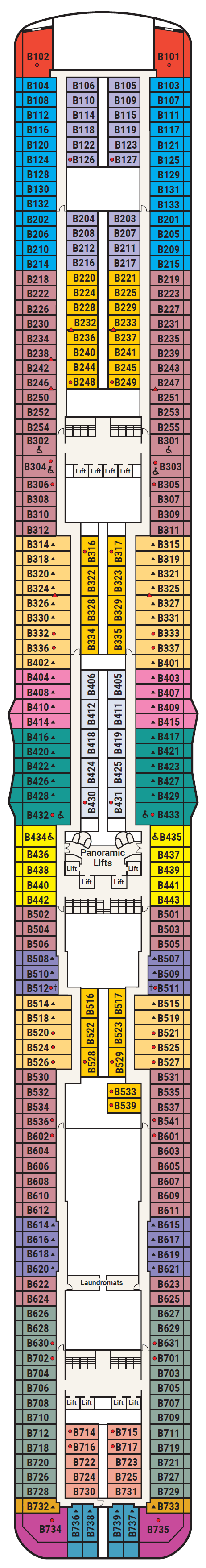 Deck plan for Deck 11 - Baja