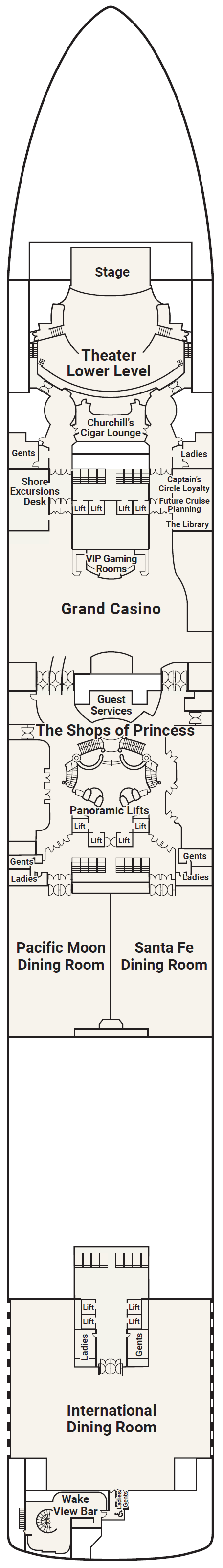Deck plan for Deck 6 - Fiesta