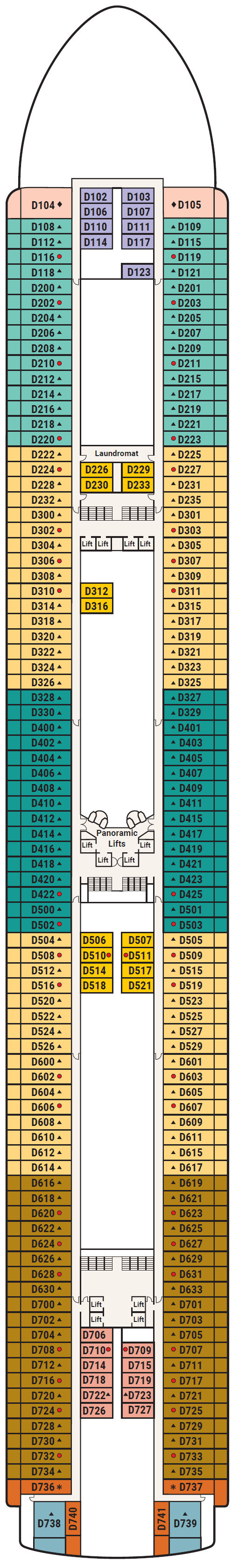 Deck plan for Deck 9 - Dolphin
