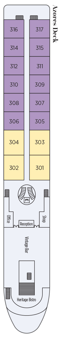 Deck plan for Azores Deck