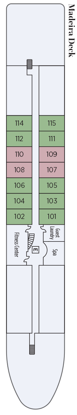 Deck plan for Madeira Deck