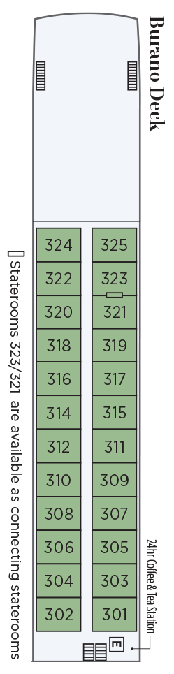 Deck plan for Burano Deck